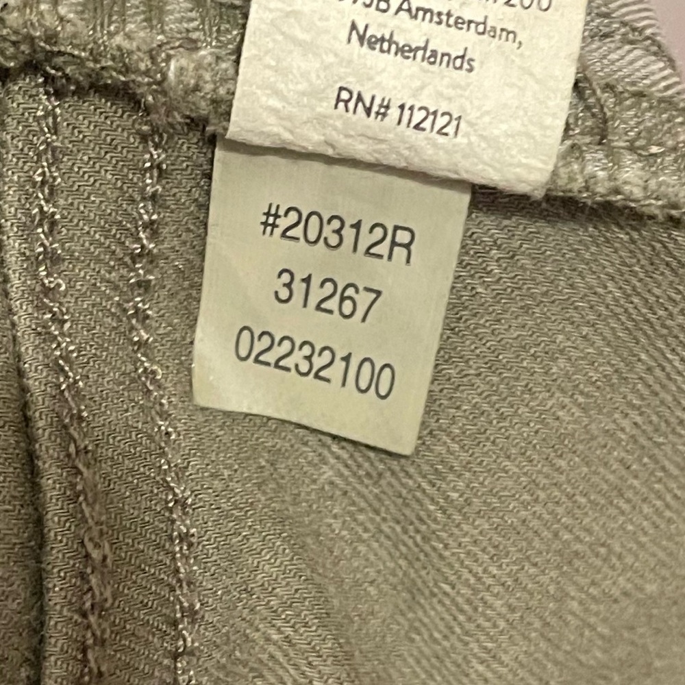 Spanx Twill Cropped Wide Leg Jeans Olive Green Women’s Size XL - Picture 8 of 10
